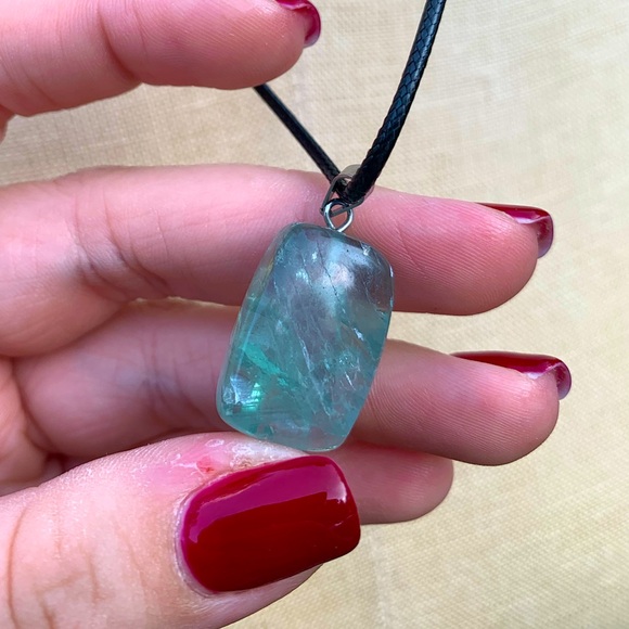 Hand Crafted Jewelry - Handmade Funky Genuine Stone Chunk Amulet Necklace